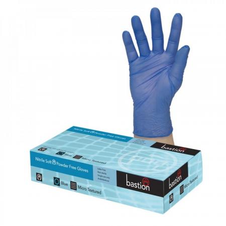Bastion Soft Nitrile Gloves Blue