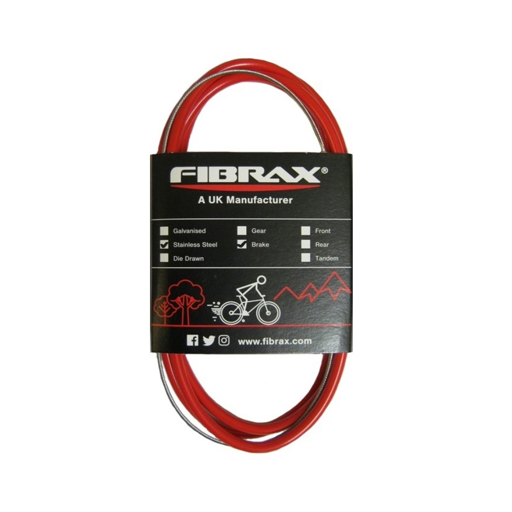 Fibrax Rear Brake Cable Complete (Barrel Nipple)